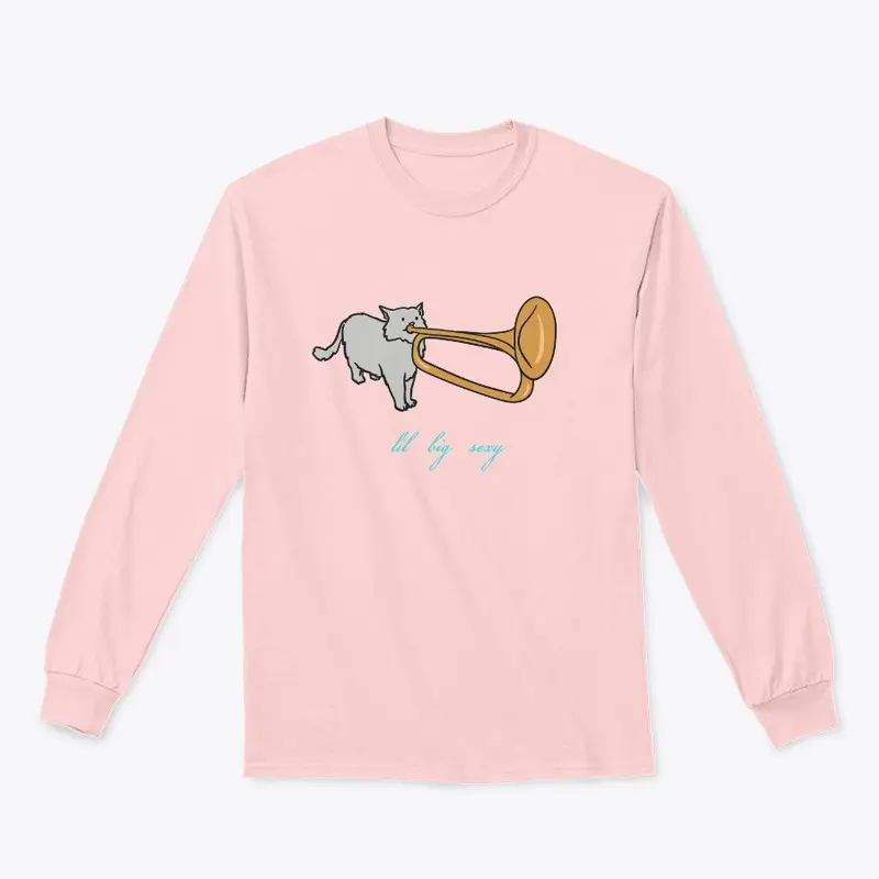 cat on the trumpet full cursive 